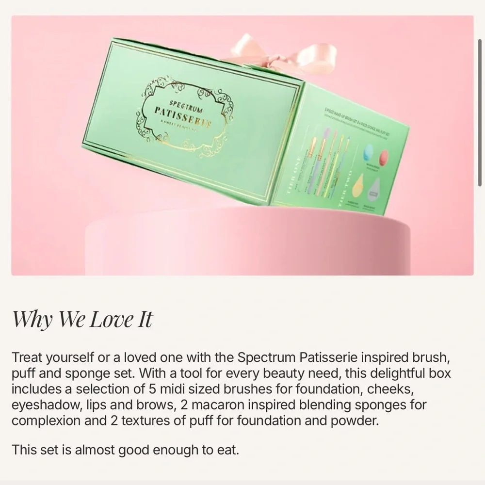 Spectrum Patisserie Pastel Makeup Brush Set